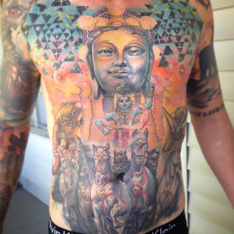 Justin s Buddha And Krishna By Philip Lambert TattooNOW